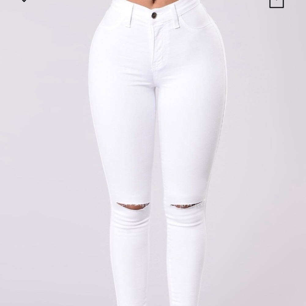 Fashion nova white jeans